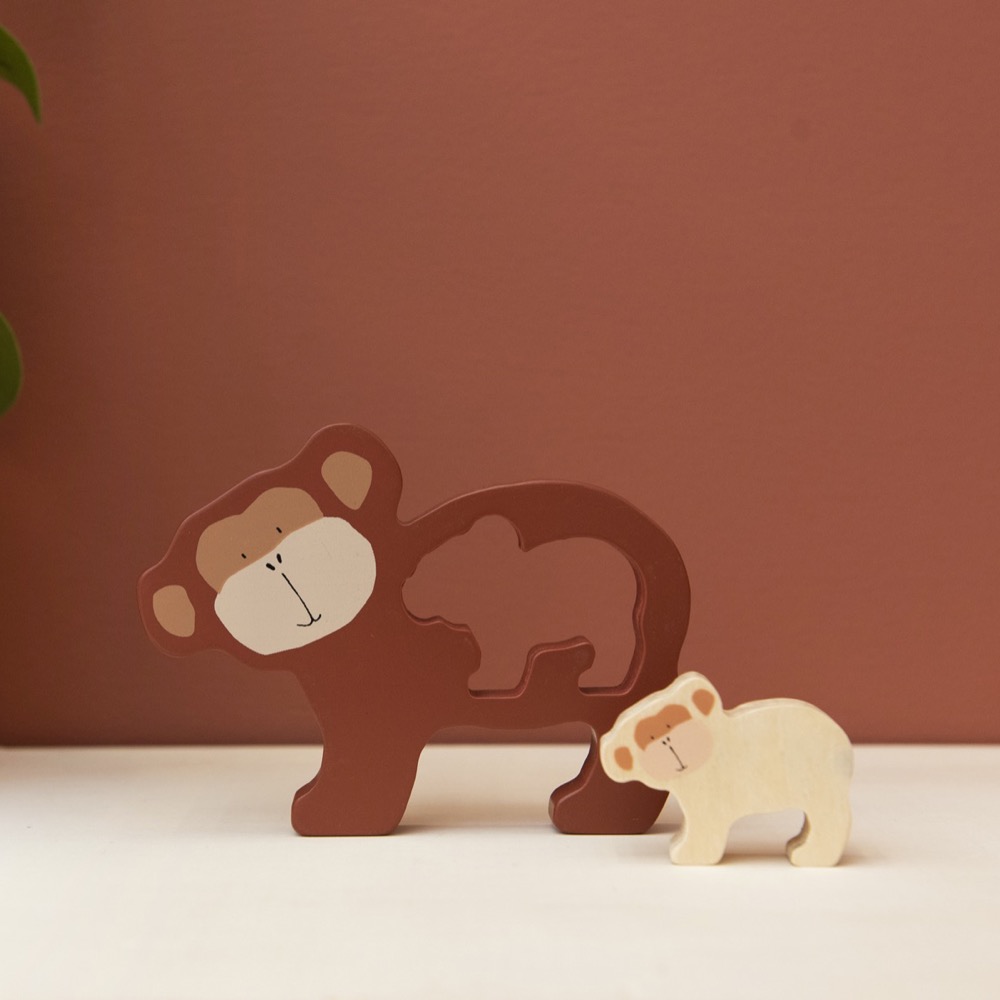 Wooden baby puzzle - Mr. Monkey